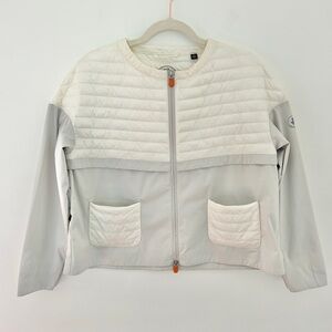 SAVE THE DUCK Burn Lightweight Quilted Puffer White Grey Small‎ Boxy Oversized